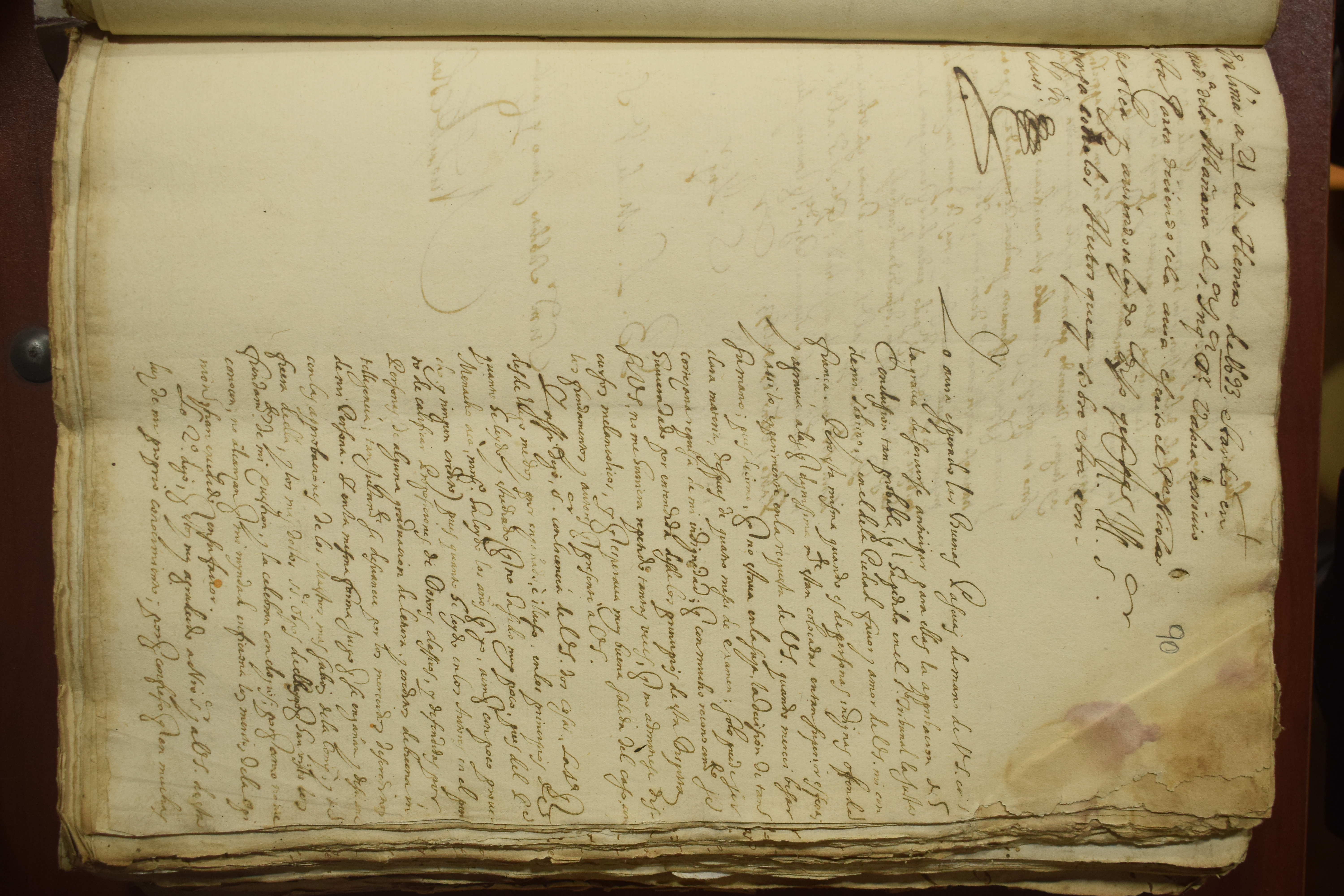 Exhibición de carta de Nicolás de Olea sobre una disputa doctrinal