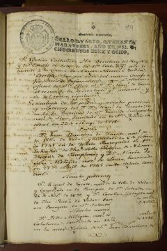 Genealogía de Man. de Garate para Ministro del Santo Oficio