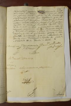 Certificación de informaciones y liquidación de gastos de Manuel de Gárate