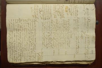 Cuenta de depósito con cargo, data y saldo correspondiente a 1816